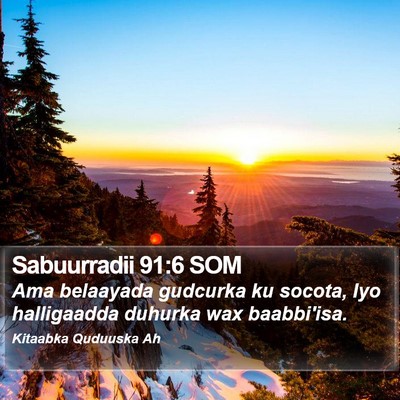 Sabuurradii 91:6 SOM Bible Verse Image