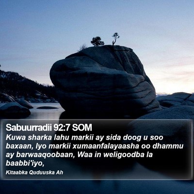 Sabuurradii 92:7 SOM Bible Verse Image