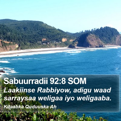 Sabuurradii 92:8 SOM Bible Verse Image