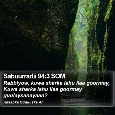 Sabuurradii 94:3 SOM Bible Verse Image