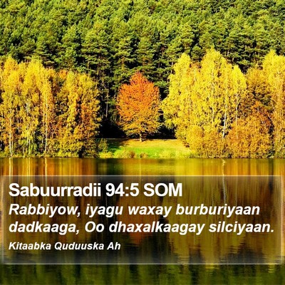 Sabuurradii 94:5 SOM Bible Verse Image