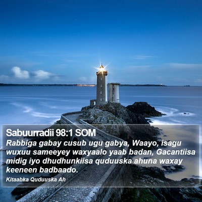 Sabuurradii 98:1 SOM Bible Verse Image