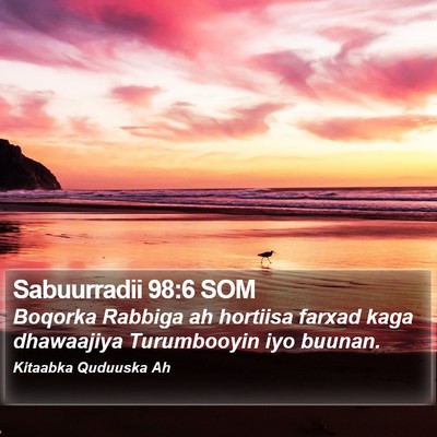 Sabuurradii 98:6 SOM Bible Verse Image
