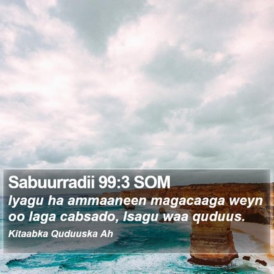 Sabuurradii 99:3 SOM Bible Verse Image
