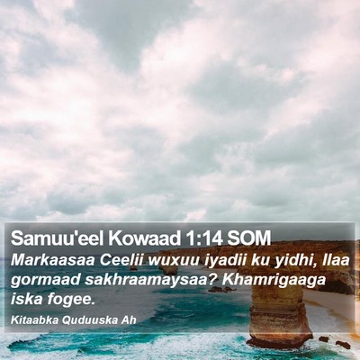 Samuu'eel Kowaad 1:14 SOM Bible Verse Image
