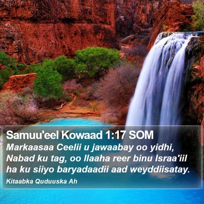Samuu'eel Kowaad 1:17 SOM Bible Verse Image
