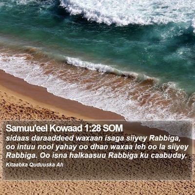 Samuu'eel Kowaad 1:28 SOM Bible Verse Image
