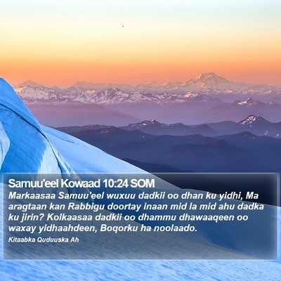 Samuu'eel Kowaad 10:24 SOM Bible Verse Image