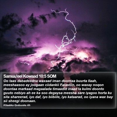 Samuu'eel Kowaad 10:5 SOM Bible Verse Image