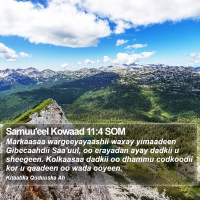 Samuu'eel Kowaad 11:4 SOM Bible Verse Image