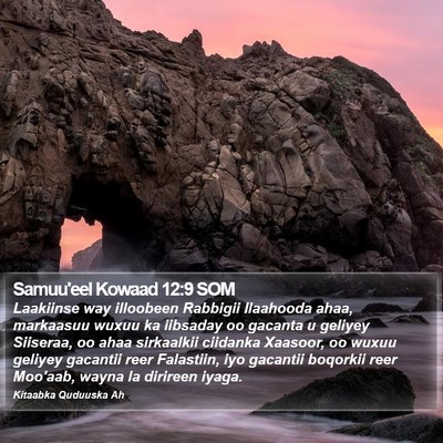 Samuu'eel Kowaad 12:9 SOM Bible Verse Image