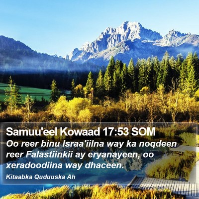 Samuu'eel Kowaad 17:53 SOM Bible Verse Image