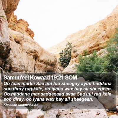 Samuu'eel Kowaad 19:21 SOM Bible Verse Image