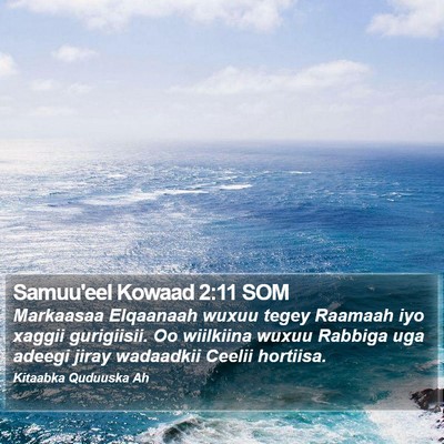 Samuu'eel Kowaad 2:11 SOM Bible Verse Image