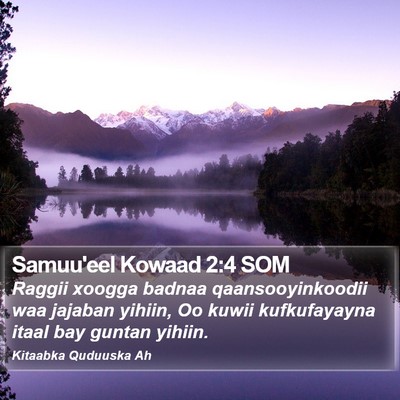 Samuu'eel Kowaad 2:4 SOM Bible Verse Image