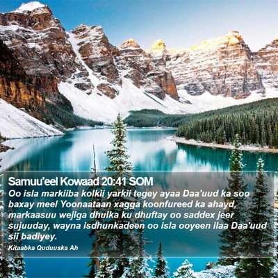 Samuu'eel Kowaad 20:41 SOM Bible Verse Image
