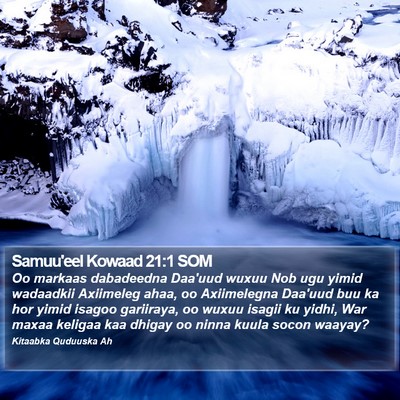 Samuu'eel Kowaad 21:1 SOM Bible Verse Image