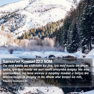 Samuu'eel Kowaad 22:2 SOM Bible Verse Image