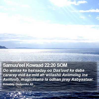 Samuu'eel Kowaad 22:20 SOM Bible Verse Image