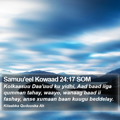 Samuu'eel Kowaad 24:17 SOM Bible Verse Image