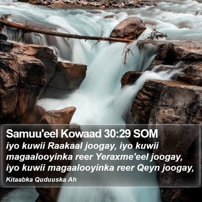 Samuu'eel Kowaad 30:29 SOM Bible Verse Image