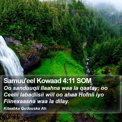 Samuu'eel Kowaad 4:11 SOM Bible Verse Image