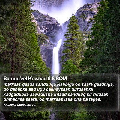 Samuu'eel Kowaad 6:8 SOM Bible Verse Image