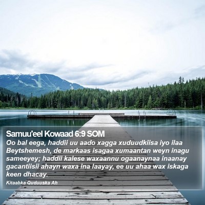 Samuu'eel Kowaad 6:9 SOM Bible Verse Image