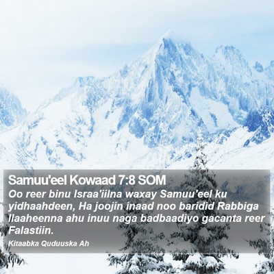 Samuu'eel Kowaad 7:8 SOM Bible Verse Image