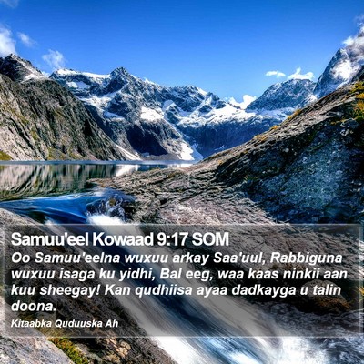 Samuu'eel Kowaad 9:17 SOM Bible Verse Image