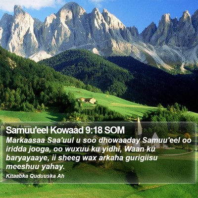 Samuu'eel Kowaad 9:18 SOM Bible Verse Image