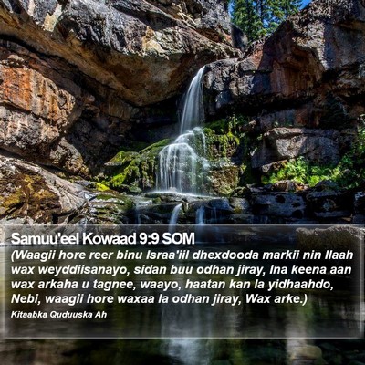 Samuu'eel Kowaad 9:9 SOM Bible Verse Image