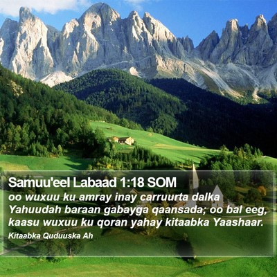 Samuu'eel Labaad 1:18 SOM Bible Verse Image