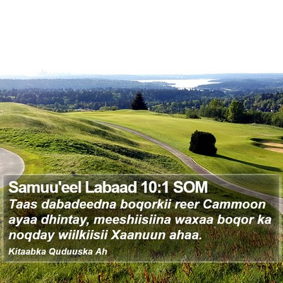 Samuu'eel Labaad 10:1 SOM Bible Verse Image