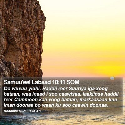 Samuu'eel Labaad 10:11 SOM Bible Verse Image