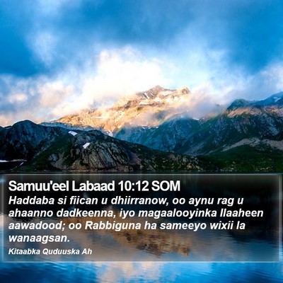 Samuu'eel Labaad 10:12 SOM Bible Verse Image