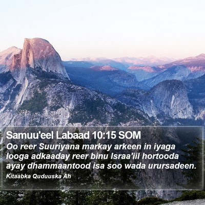 Samuu'eel Labaad 10:15 SOM Bible Verse Image