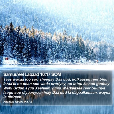 Samuu'eel Labaad 10:17 SOM Bible Verse Image