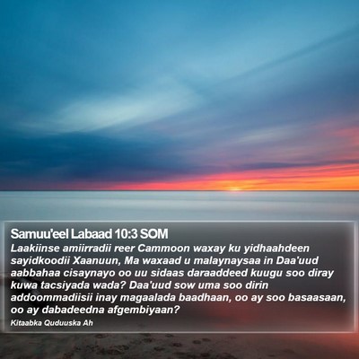 Samuu'eel Labaad 10:3 SOM Bible Verse Image