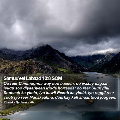 Samuu'eel Labaad 10:8 SOM Bible Verse Image