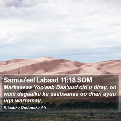 Samuu'eel Labaad 11:18 SOM Bible Verse Image