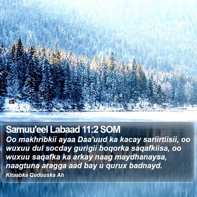 Samuu'eel Labaad 11:2 SOM Bible Verse Image