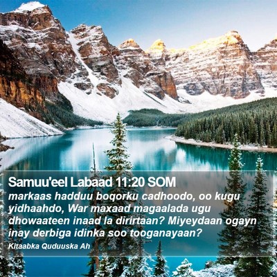 Samuu'eel Labaad 11:20 SOM Bible Verse Image