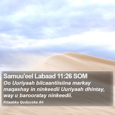 Samuu'eel Labaad 11:26 SOM Bible Verse Image