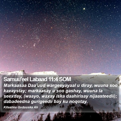 Samuu'eel Labaad 11:4 SOM Bible Verse Image