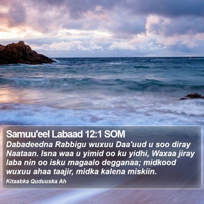 Samuu'eel Labaad 12:1 SOM Bible Verse Image