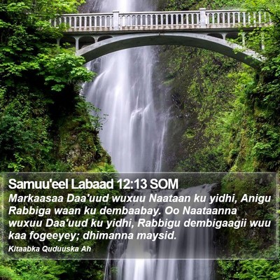 Samuu'eel Labaad 12:13 SOM Bible Verse Image
