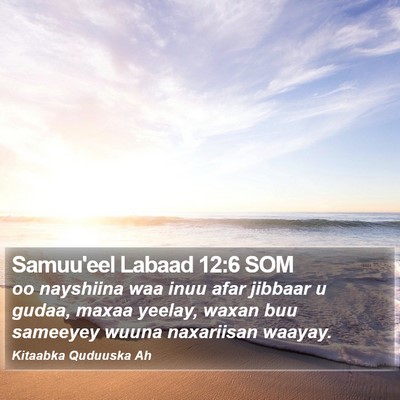 Samuu'eel Labaad 12:6 SOM Bible Verse Image