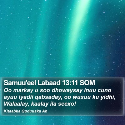 Samuu'eel Labaad 13:11 SOM Bible Verse Image