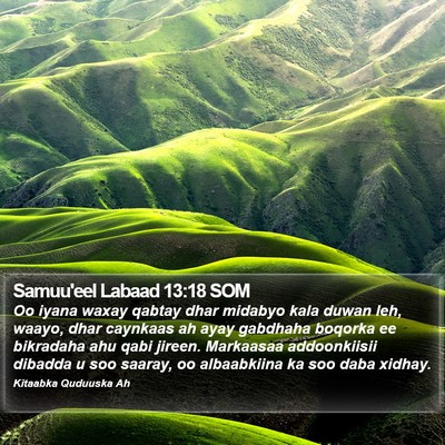 Samuu'eel Labaad 13:18 SOM Bible Verse Image